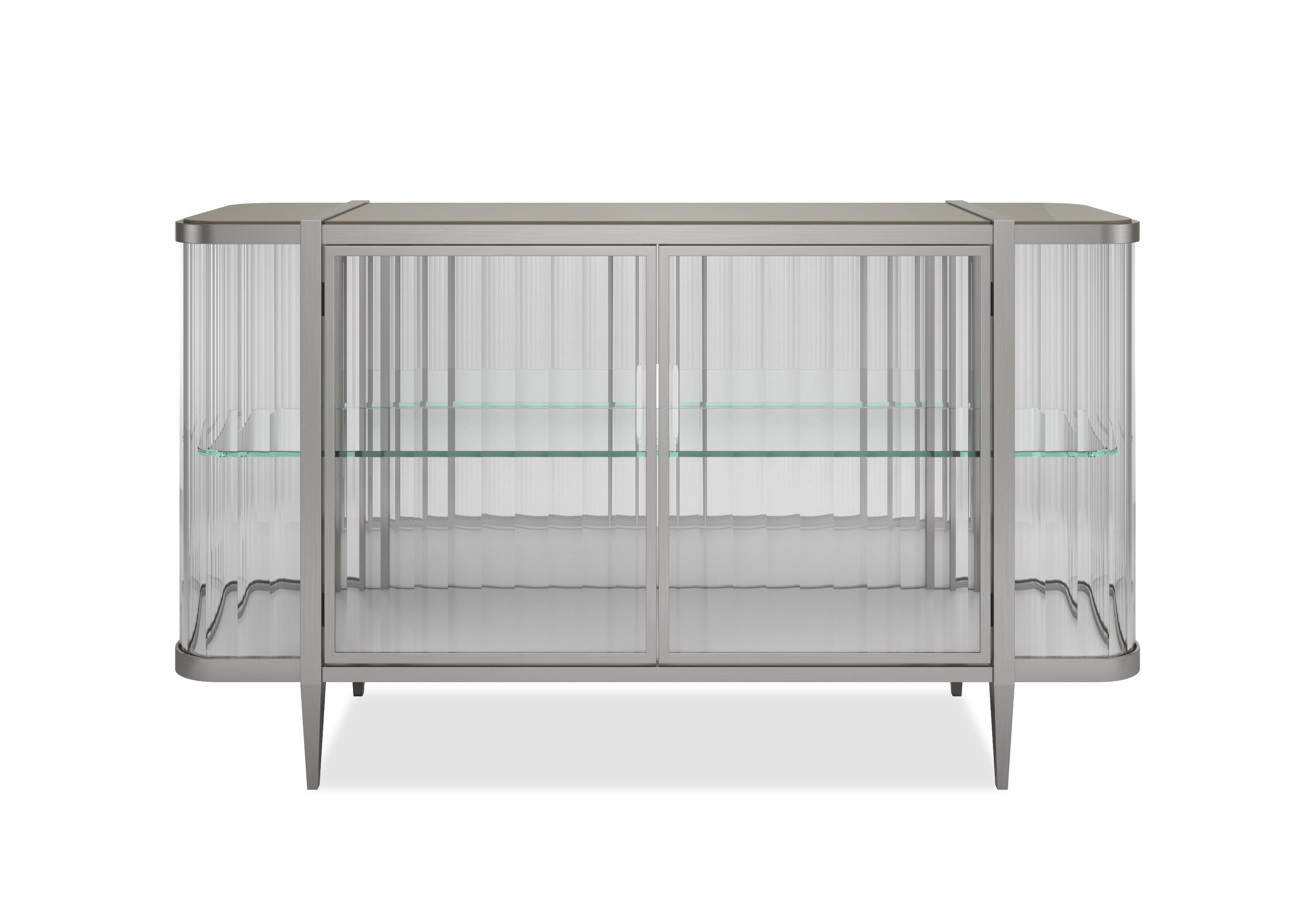 Стеклянный шкаф со встроенным освещением с распашными дверями Caracole STOP AND STARE ARCH-00037069 - Вид №11