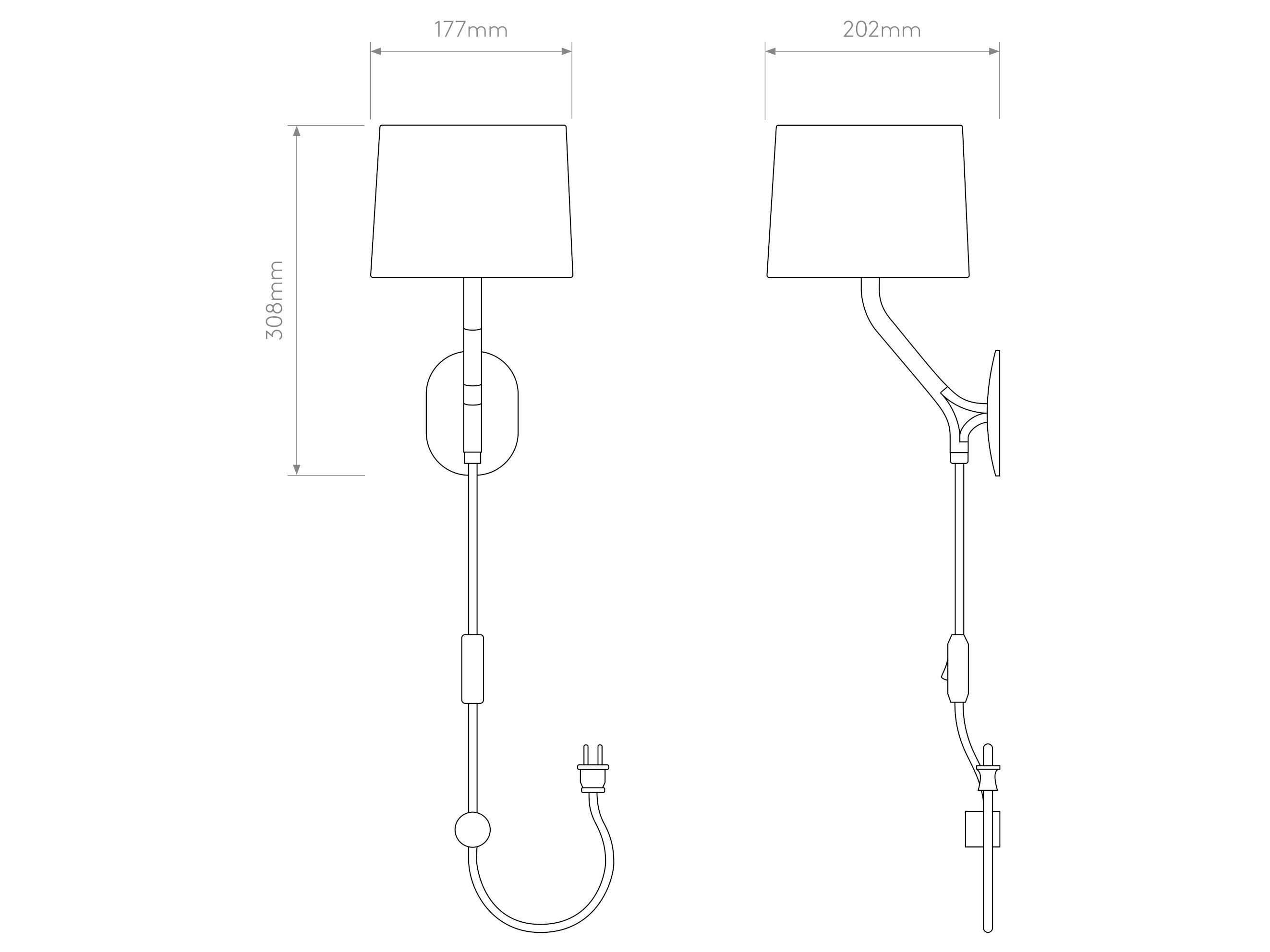 Алюминиевый светодиодный настенный светильник Astro Lighting ARBOR PLUG-IN ARCH-00113588 - Вид №4