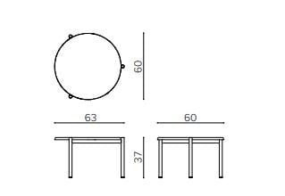 Мраморный круглый низкий журнальный столик True Design Blade Coffee ARCH-00140614 - Вид №4