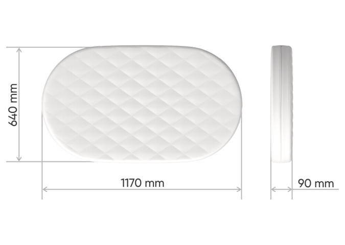 Матрас для детской кроватки 64х117 см белый Bed ELLIPSE ELLIPSE BED 257699 Белый Santreyd  - Вид №1