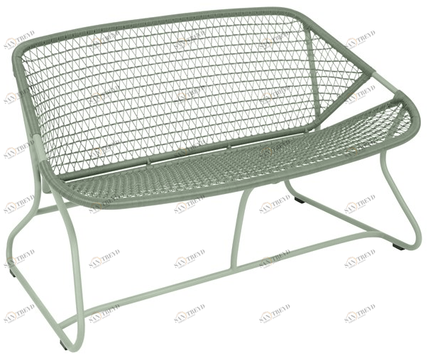 Fermob Садовая скамейка из алюминия со спинкой Sixties 1705
