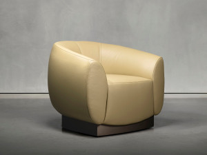 Кожаное кресло с подлокотниками