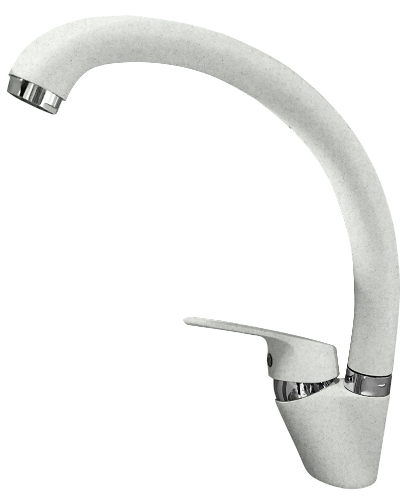 Кухонный смеситель Z-3323 белый GranFest QUARZ