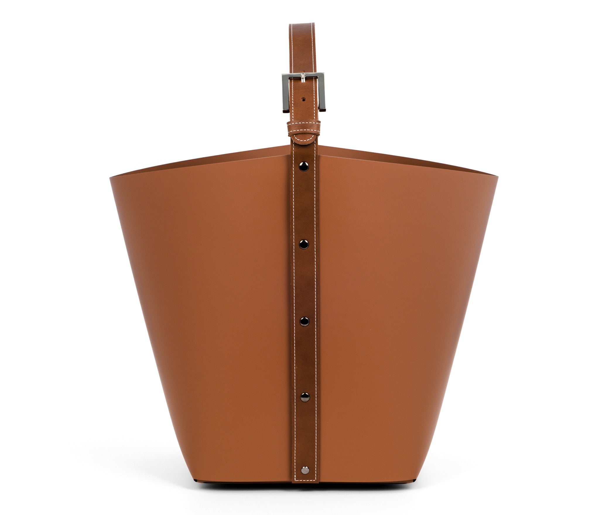 Корзина Ovo с ручкой - 40X44XH39 см / Тан / регенерированная кожа_beau-blue Pinetti 70.1181.082.057 - Вид №1