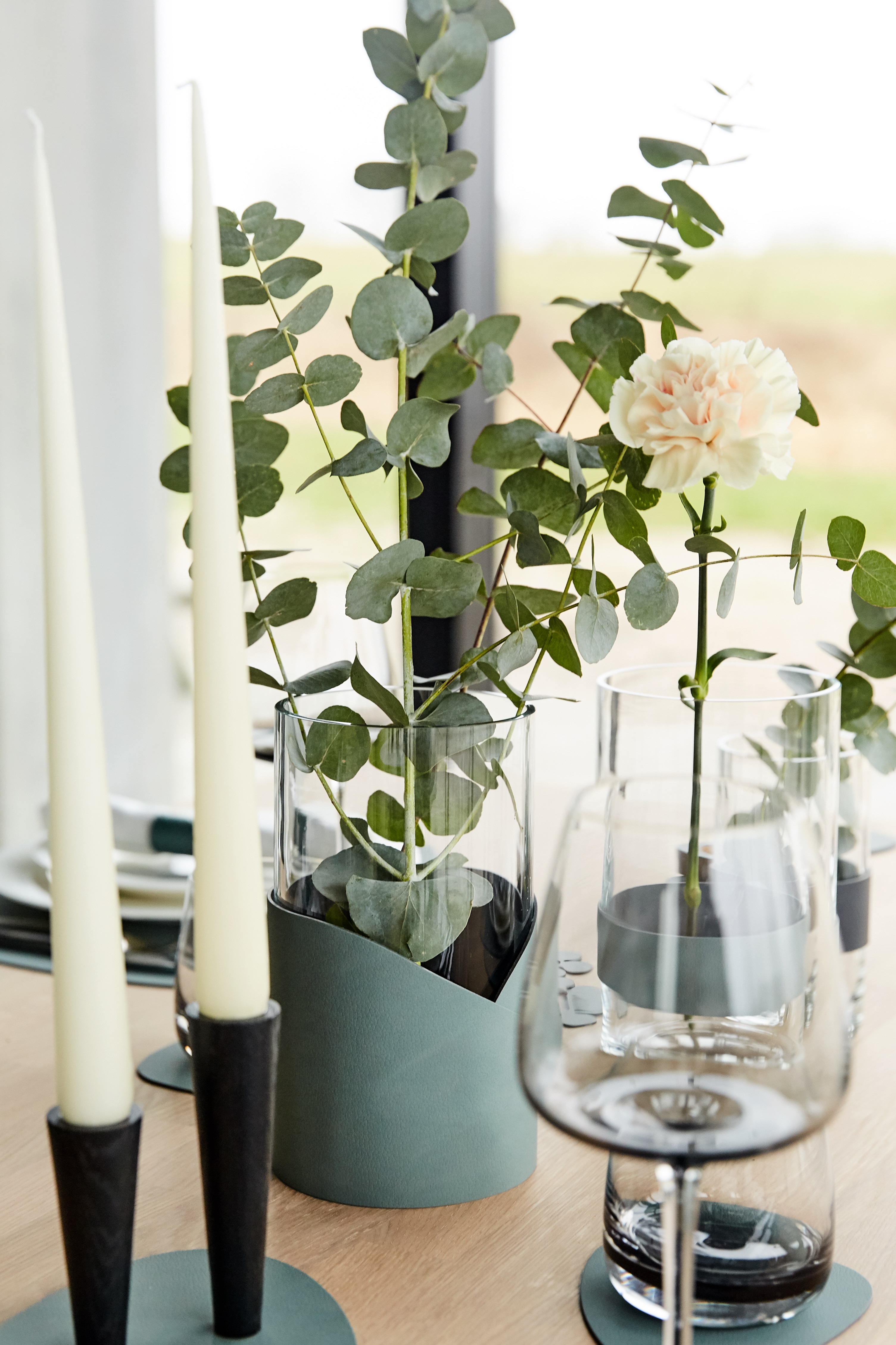 983674 NUPO pastel green ваза для цветов 11х20см;LIND DNA  - Вид №1