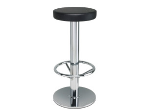 Стальной табурет с подставкой для ног