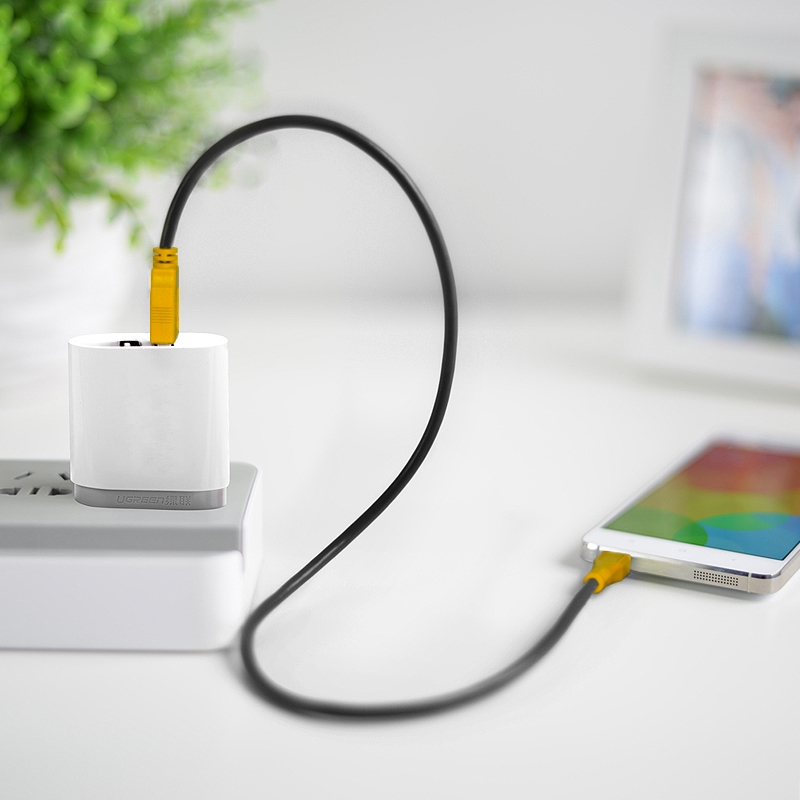 GCR-UA3MCB1-BB2S-0.5m кабель 0.5m usb 2.0, am/microb 5pin, черный, желтые коннекторы, 28/28 awg, экран, армированный, морозостойкий, Greenconnect Santreyd  - Вид №5