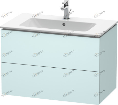 LC624100909 Тумбочка подвесная L-Cube #LC6241 820 x 481 мм Светло-голубой матовый декор Duravit