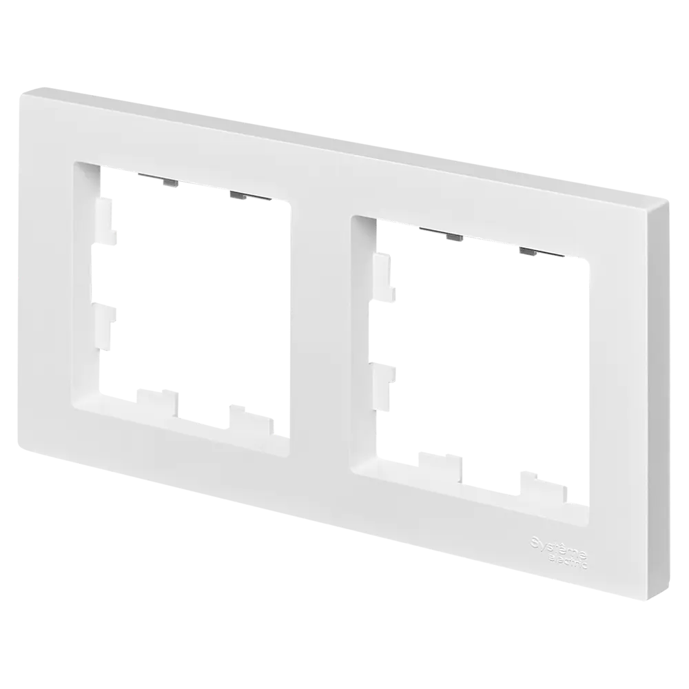 Рамка для розеток и выключателей Schneider Electric Atlas Design ATN000102 2 поста цвет белый SYSTEME ELECTRIC AtlasDesign STLM-2211713 - Вид №1