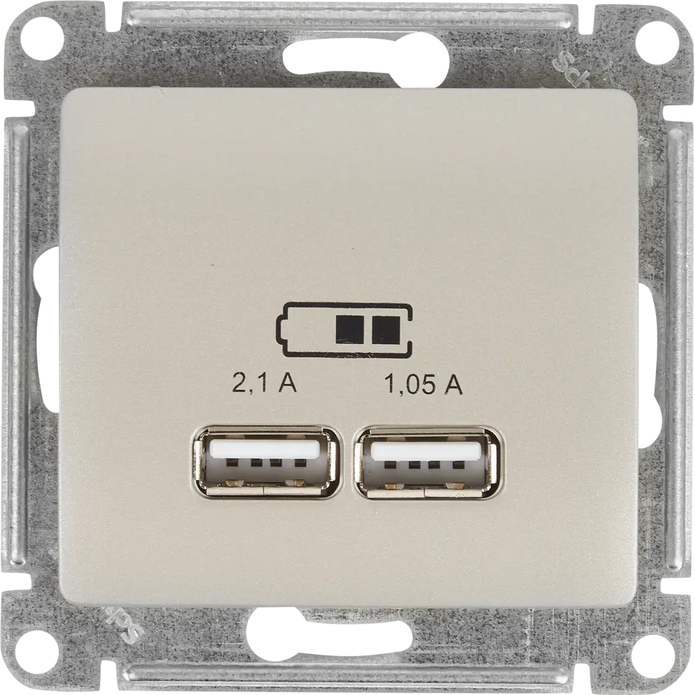 Schneider Electric Glossa - Двойная USB розетка для синхронной зарядки 84693598 STLM-0053743