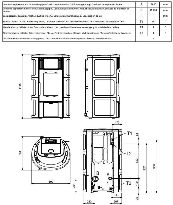LA NORDICA EXTRAFLAME Пеллетная печь из майолики sun-id-1488883 - Вид №2