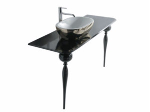 Стеклянная консоль для умывальника