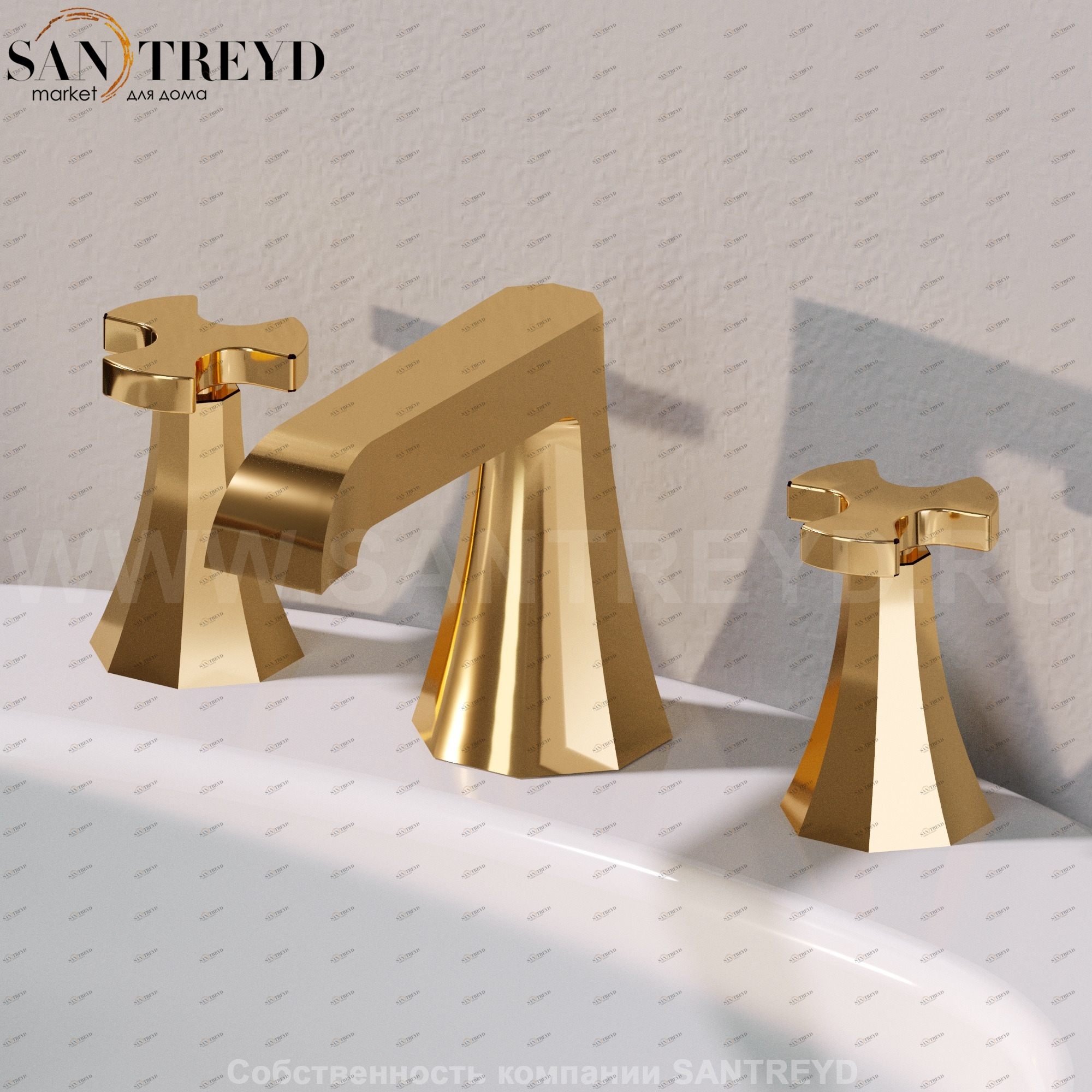 Flaminia EVERGREEN Смеситель для раковины золотой EG201 Ceramica Flaminia