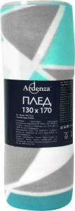 86143960 Плед Mirror 130x170 см флис цвет бирюза Капсульная STLM-0066450 ARDENZA