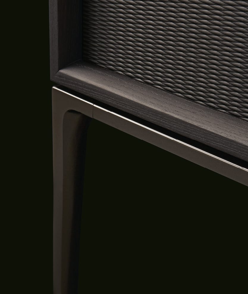 Деревянный и стеклянный шкаф с распашными дверцами Poliform Aiko ARCH-00048464 - Вид №2