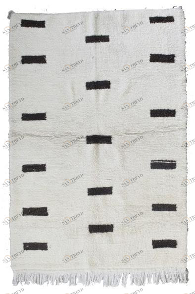 AFOLKI Прямоугольный шерстяной коврик с длинным ворсом и узором Beni ourain Taa1266be