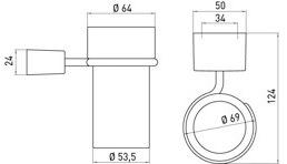 Emco Bad Настенный стеклянный держатель для зубных щеток Logo2 sun-id-1449774 - Вид №1