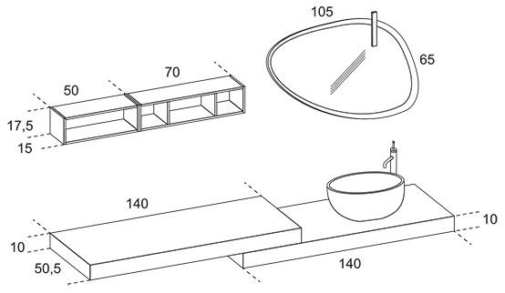 RAB Arredobagno Столешница для умывальника из массива дерева Soul wood 25 - Вид №3