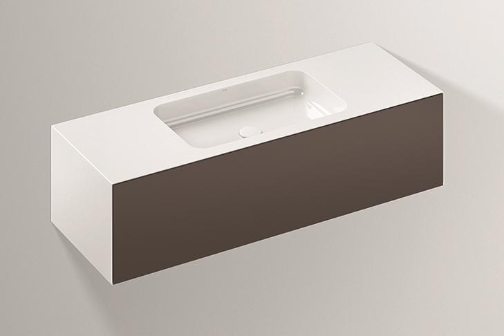 5157513000 Умывальник с тумбой, wp.folio6, белая, proshield, лакированная, шелковисто-матовый блеск, затененная земля Alape серия FO (Folio) 