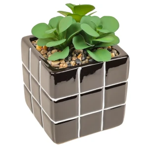 Dream River Искусственный суккулент в керамическом горшке 17 см 89432354