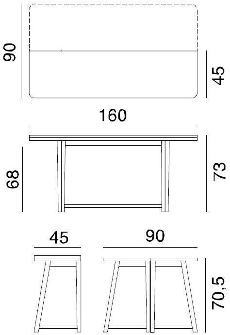 Gervasoni Прямоугольный стол со складывающейся столешницей Gray sun-id-1357567 - Вид №5