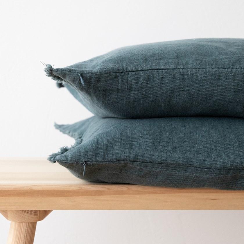 LinenMe Однотонная льняная наволочка ручной работы Terra sun-id-1346960 - Вид №4