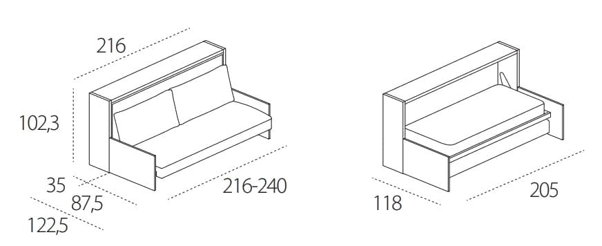 Ткань линейный диван-трансформер CLEI Kali ARCH-00018670 - Вид №8