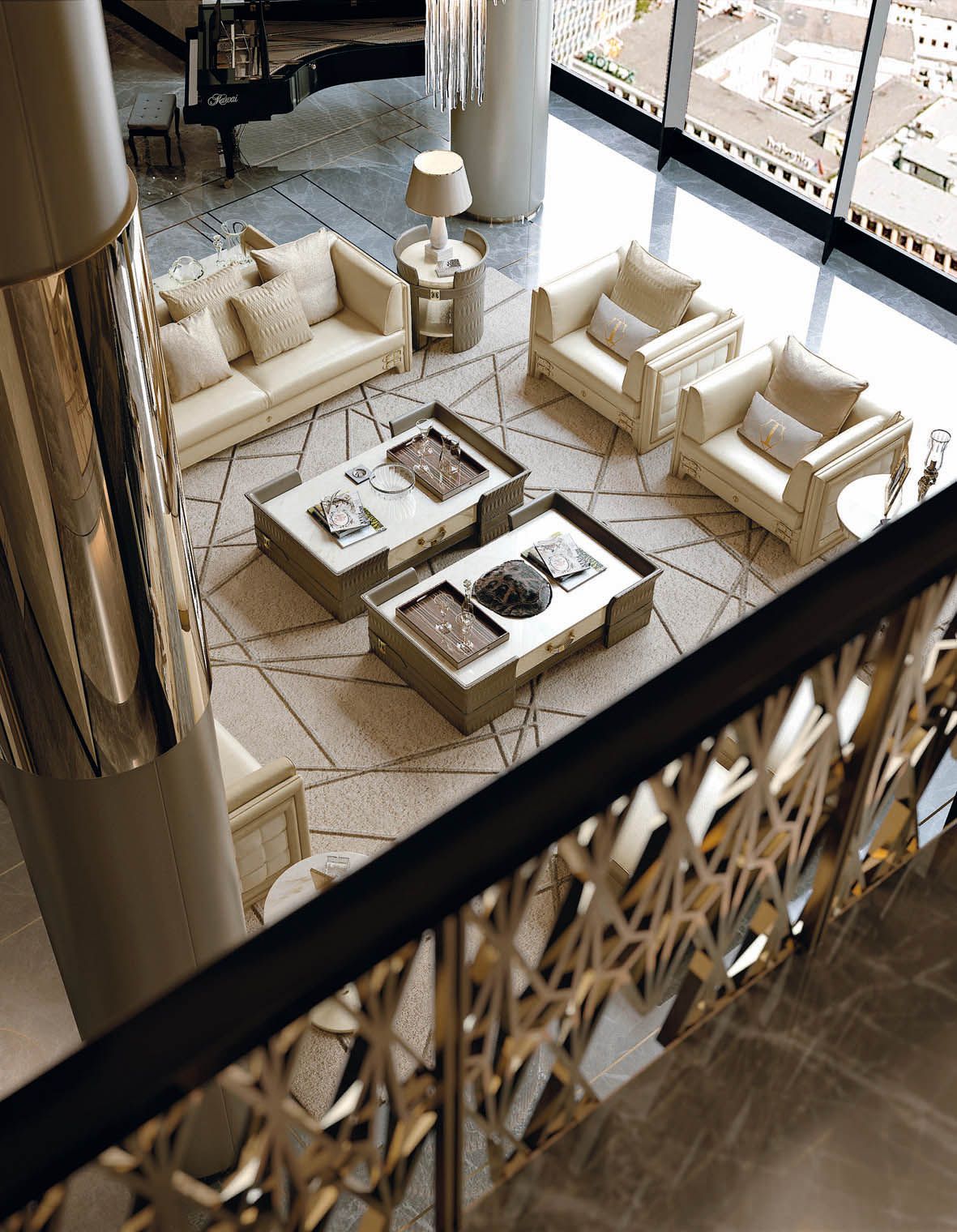 Мраморный прямоугольный низкий журнальный столик Turri номер три ARCH-00152052 - Вид №1