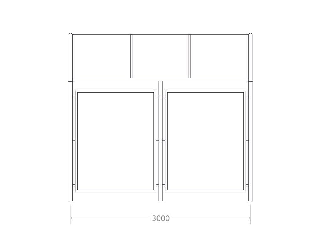Стальной и поликарбонатный навес для автобусной остановки EUROCOMITALIA современная мебель ARCH-00144979 - Вид №2