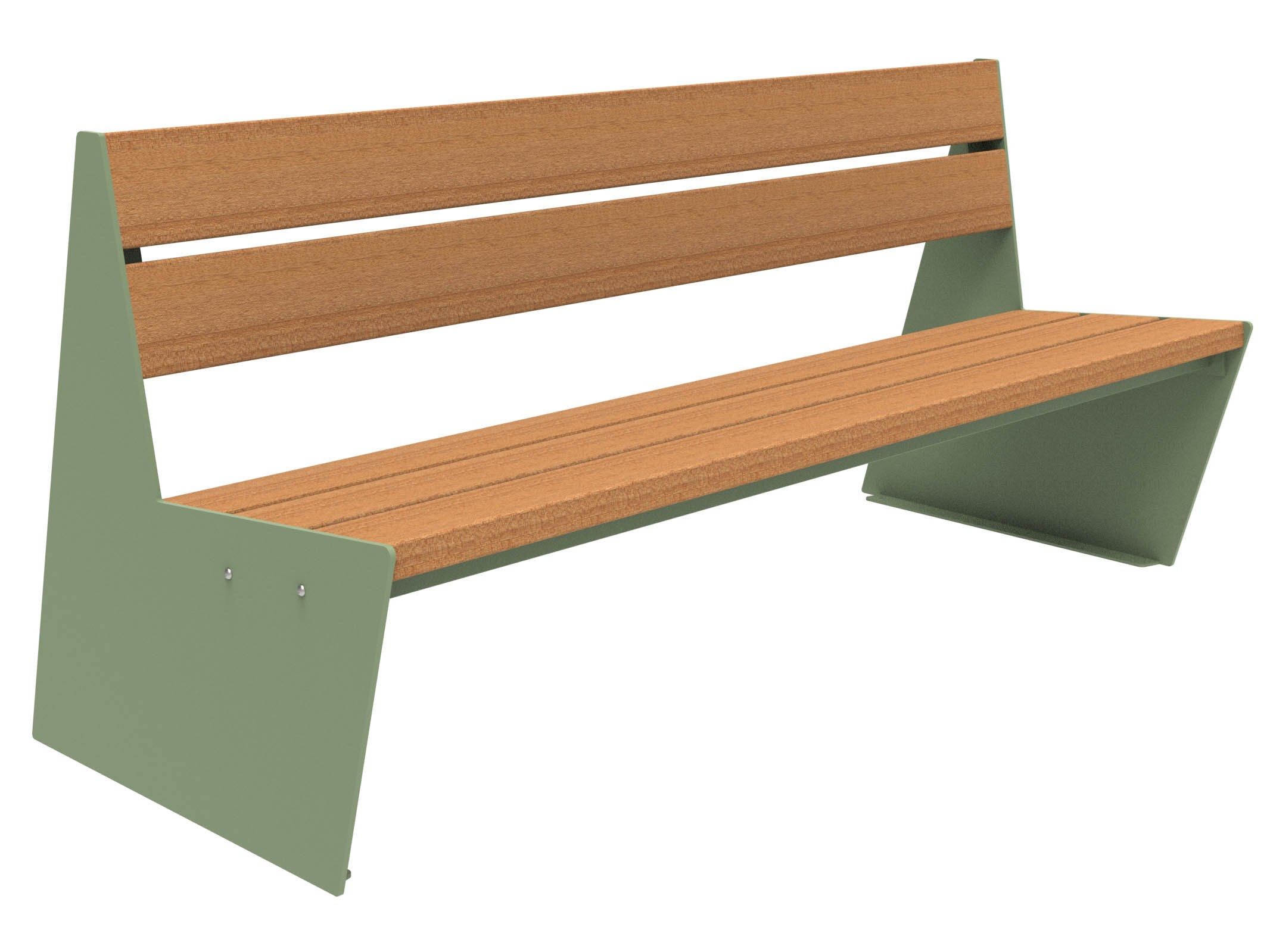 Скамья из окуме со спинкой Lazzari Sharp ARCH-00087617 - Вид №33