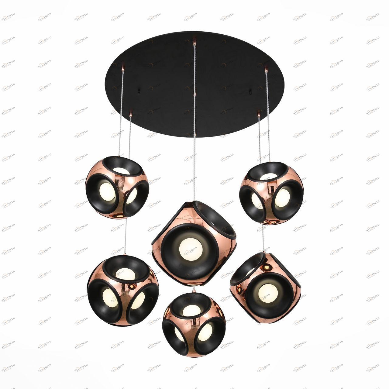 Подвесная светодиодная люстра ST Luce Cratere SL948.303.07 черная ST LUCE ДИЗАЙНЕРСКИЕ, CRATERE 109298 Черный 