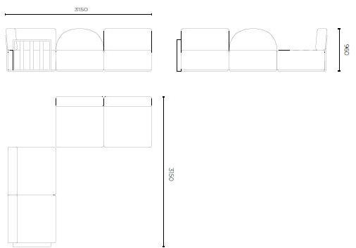 Stylish Club Модульный диван из микрофибры Her Scf.he07 - Вид №4