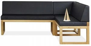 TON Модульная кожаная скамейка со спинкой, обитая