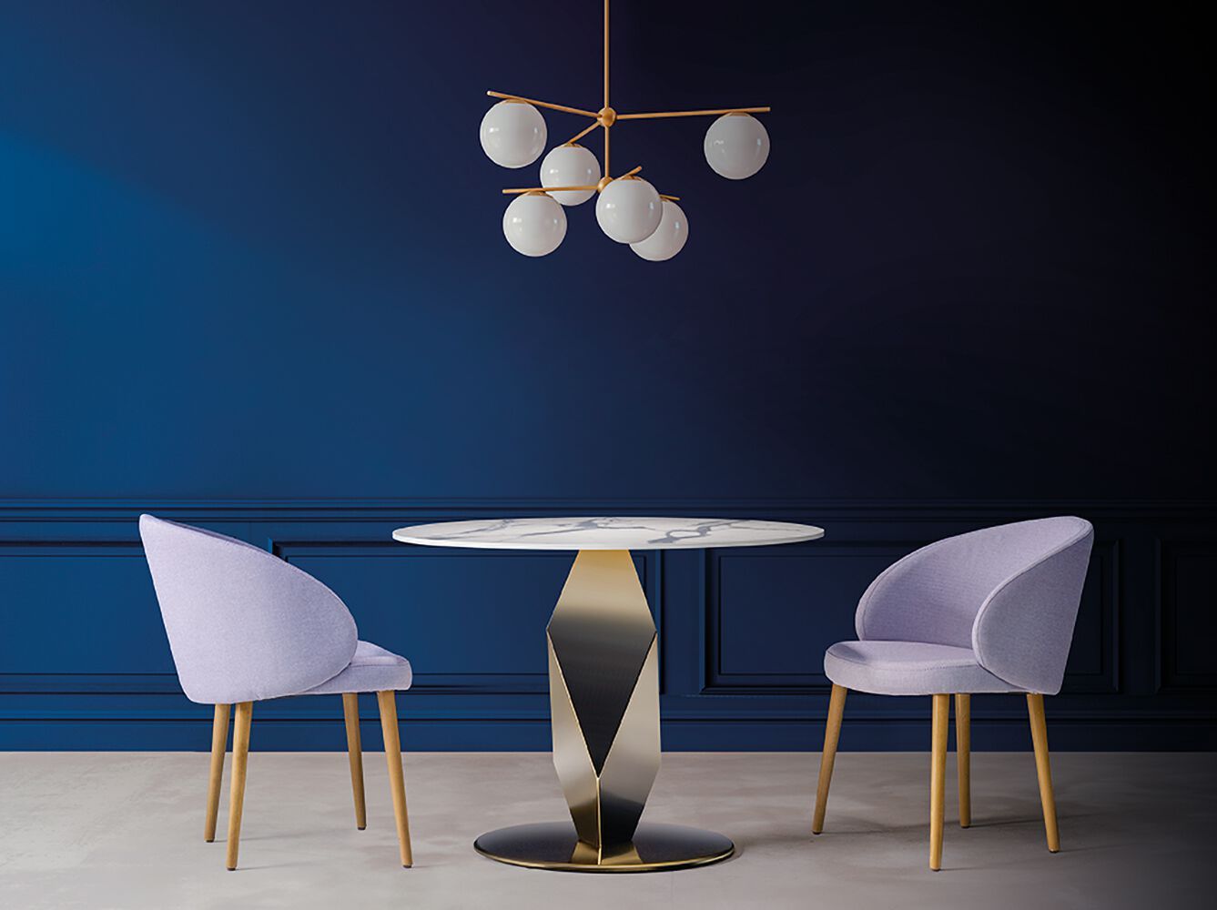 Круглый стол со стальным основанием Vela Arredamenti Кристалл ARCH-00116926 - Вид №3