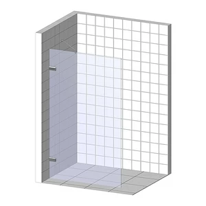 Душевая перегородка в нишу 85x200 GK-861NA стекло прозрачное 6 мм GUTEWETTER TREND DOOR