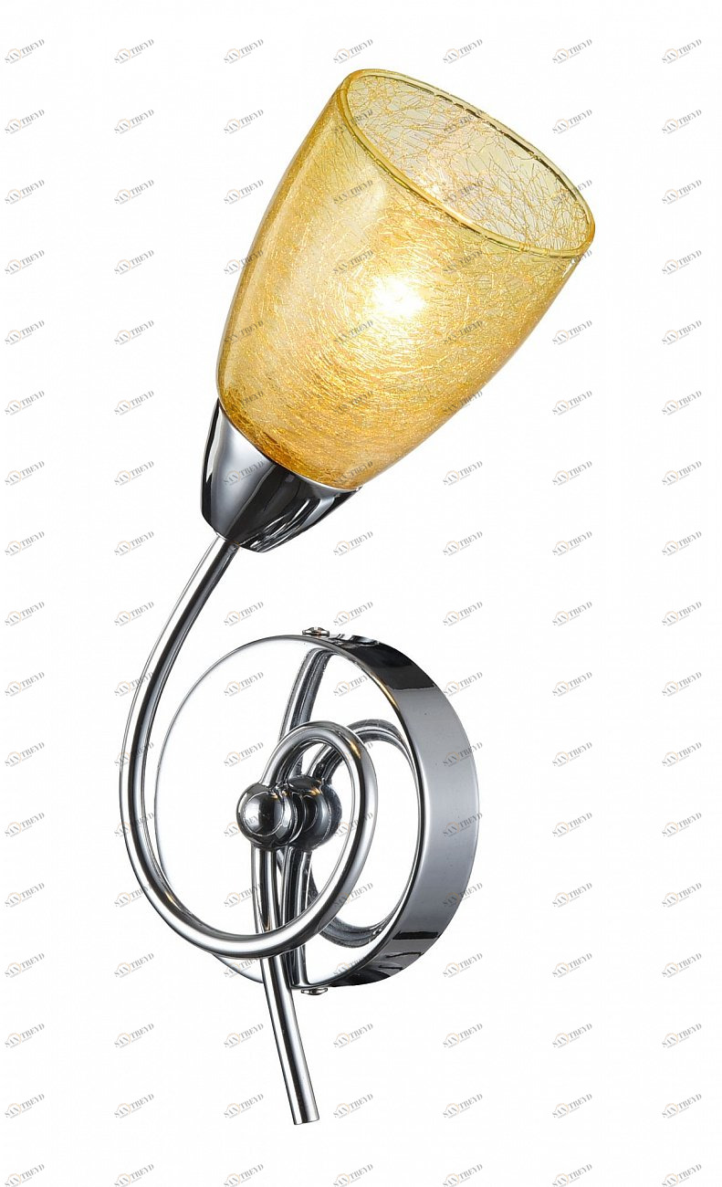 Бра настенное хром с желтым плафоном Flash FR104-01-YE FREYA MODERN 00-3957459 Хром