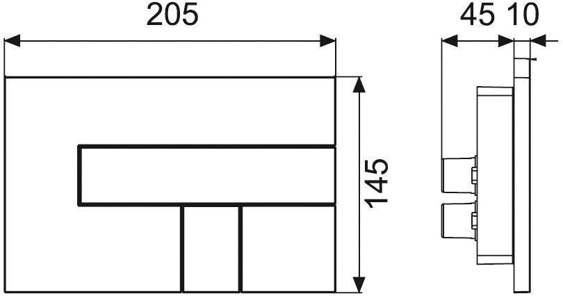 Redi Панель смыва для унитаза из пластика Nicoll P2colos - Вид №1