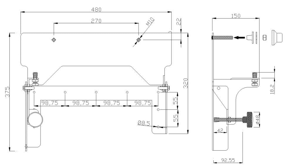 Стальная подставка для раковины с порошковым покрытием Ponte Giulio Rossari ARCH-00130792 - Вид №3