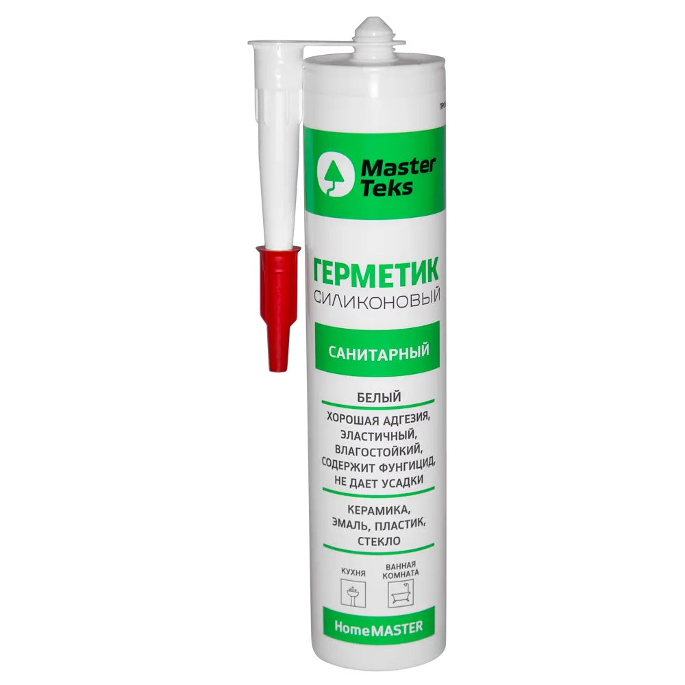 Герметик санитарный силиконовый Masterteks цвет белый 260 мл STLM-2194197