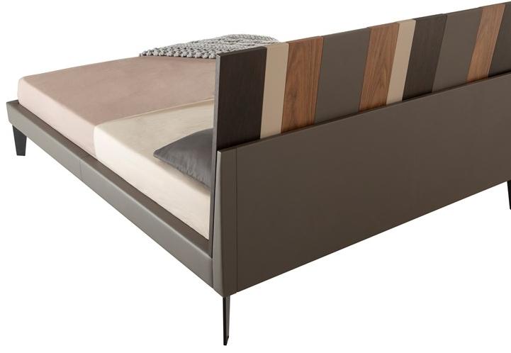 Tonin Casa Двуспальная кровать из массива дерева и кожи sun-id-1422792 - Вид №2
