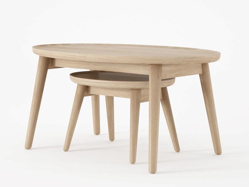 KARPENTER Набор из 2-х овальных журнальных столиков из массива дерева East Ea06-oo + ea06-wo, ea07-oo + ea06-wo - Вид №1
