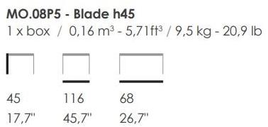 Fenabel Низкий треугольный журнальный столик Blade Mo.08p5 - Вид №1