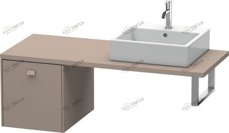 BR513104343 Brioso Шкафчик для консоли Базальт матовый, декор Duravit