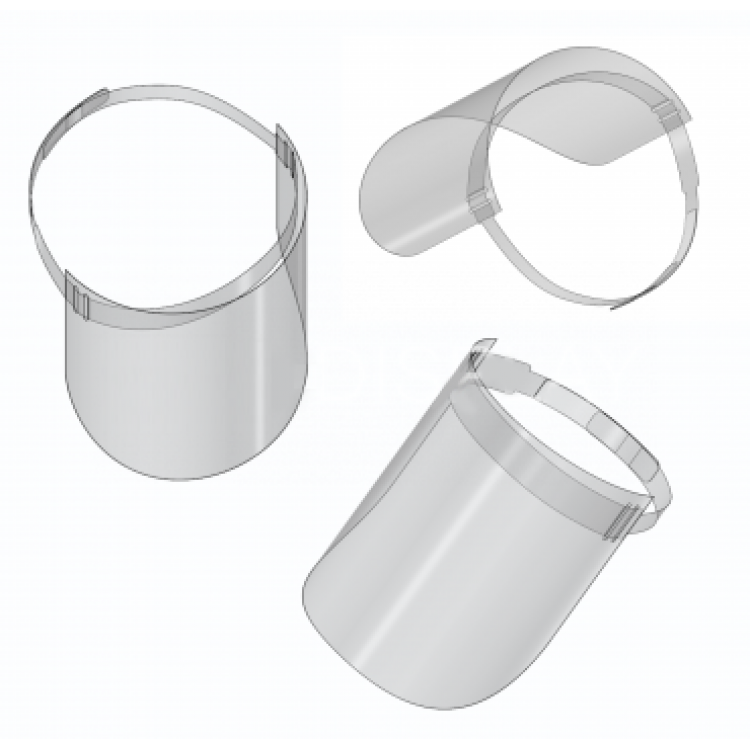 DPL 101 Маска щиток прозрачная для лица с вашим дизайном и логотипом Santreyd  - Вид №5