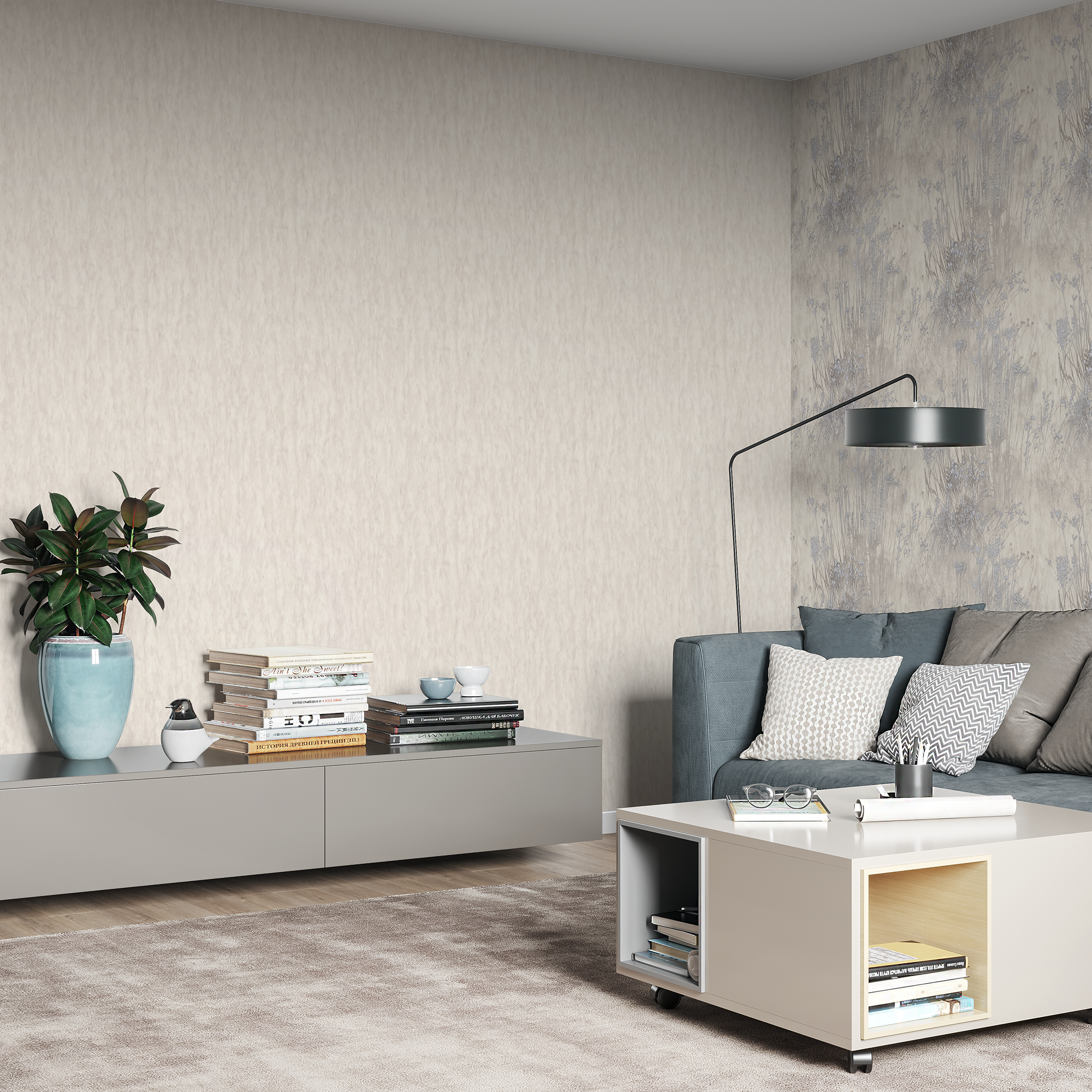 ПАЛИТРА Avignon - флизелиновые обои бежевые структурные 1.06 м 83737752 STLM-0043961 - Вид №3