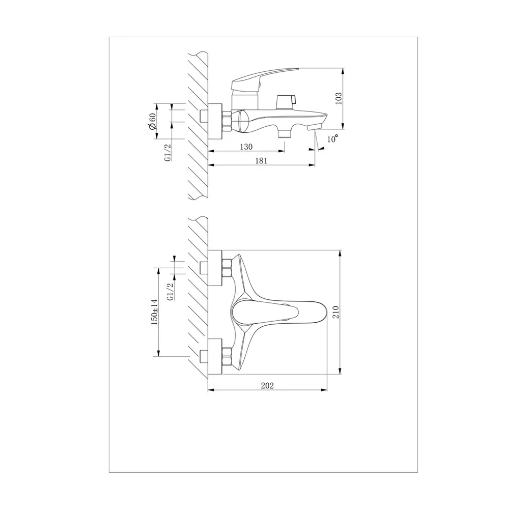 Смеситель для ванны и душа Lemark Linara LR0414C однорычажный цвет хром STLM-2057712 - Вид №1