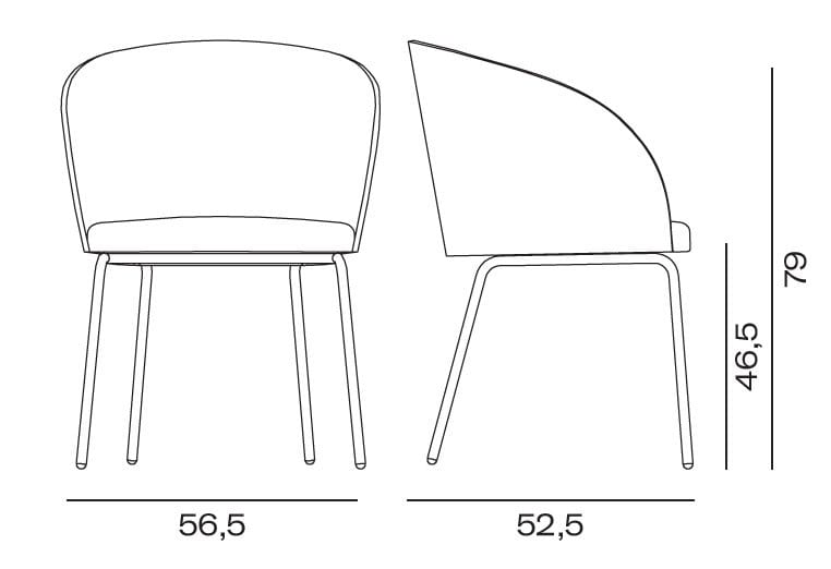 Стул из ясеня с металлическими подлокотниками и ножками Vergés Cistell Original ARCH-00067183 - Вид №4