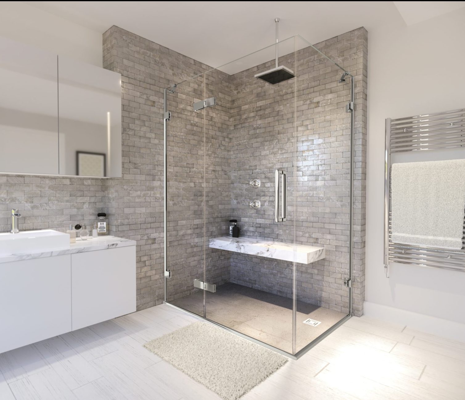 Дверь душевая для установки с боковой панелью GHC1400H L или R Merlyn Arysto Хромированный 