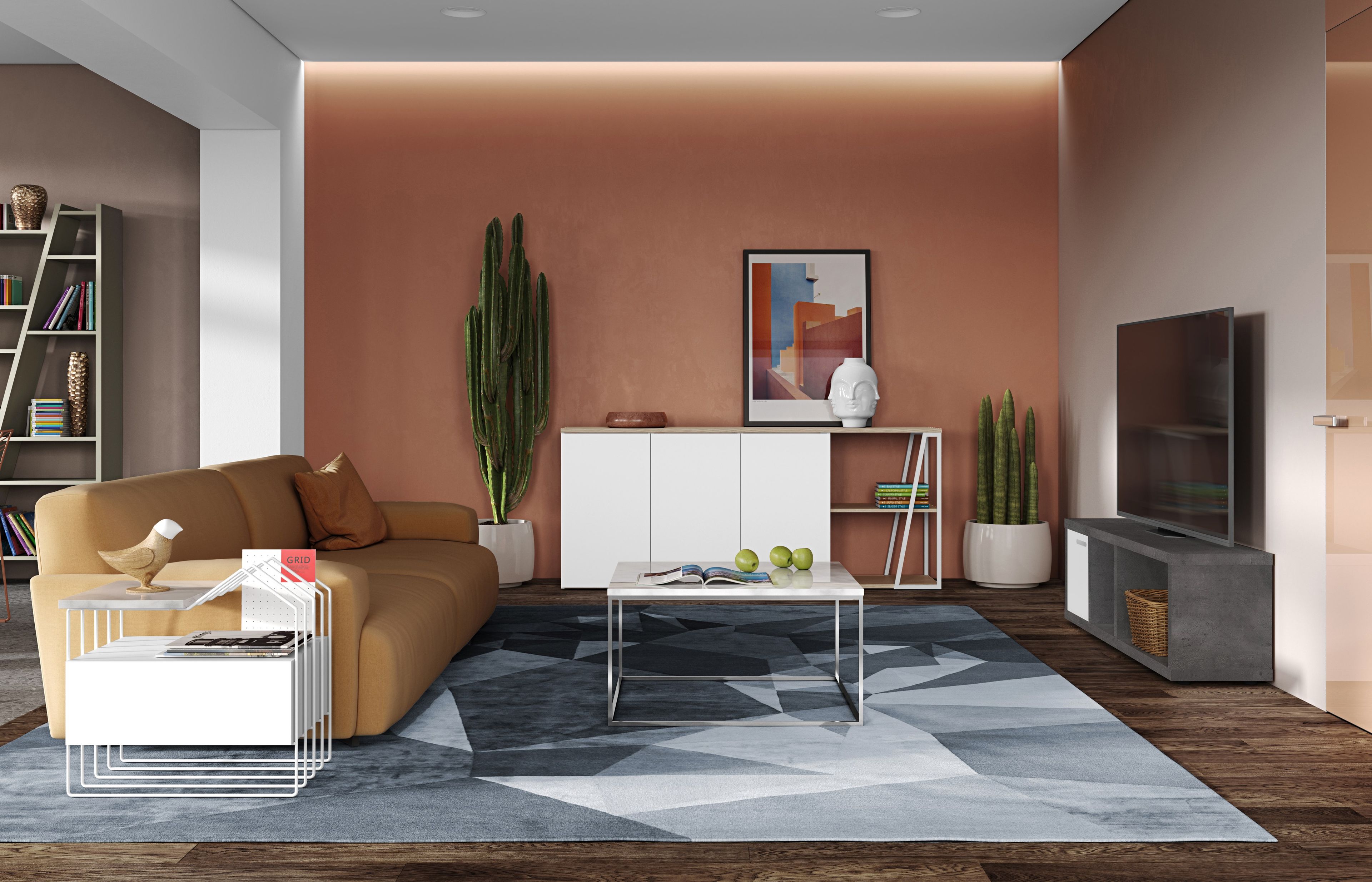 Секционный низкий ТВ-шкаф TemaHome ARCH-00002484 - Вид №3