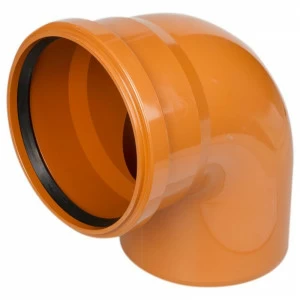 Отвод канализационный ПВХ 160мм 87° рыжий